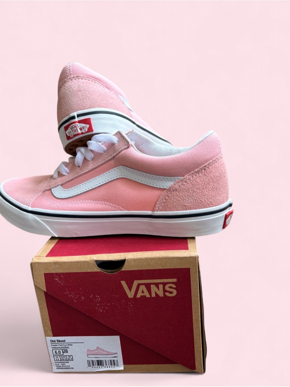 Vans Old Skool Sneakers in Light Pink and White